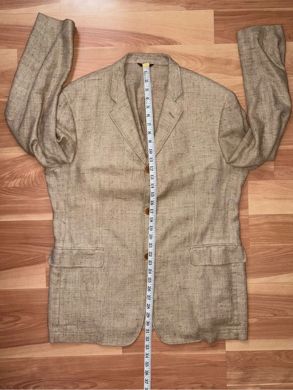 John Varvatos $1790 Italian Linen/Silk Blazer Size 44 XL Resort Old Money Rustic
